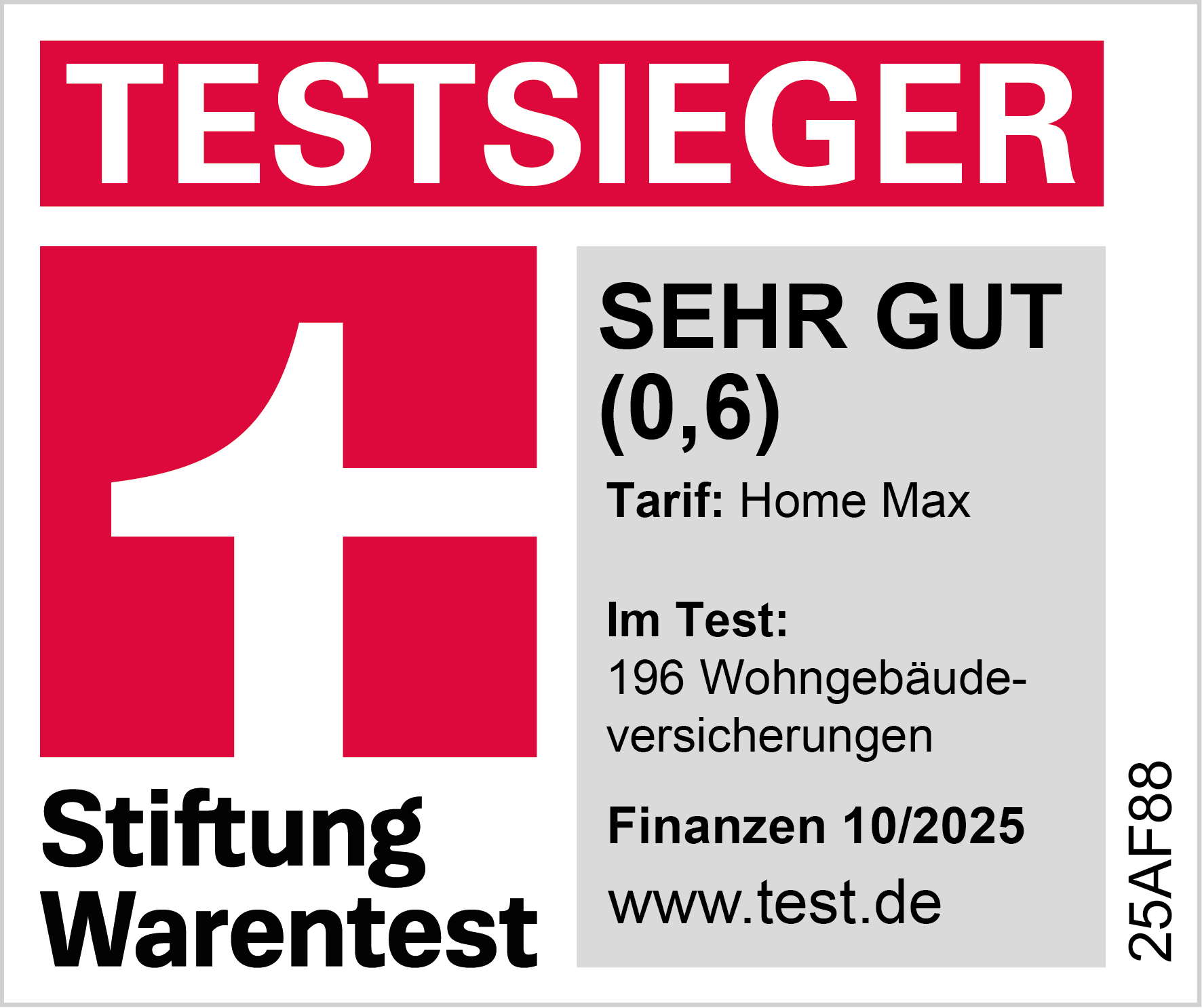 Auszeichnungen - Siegel von Stiftung Warentest 2025