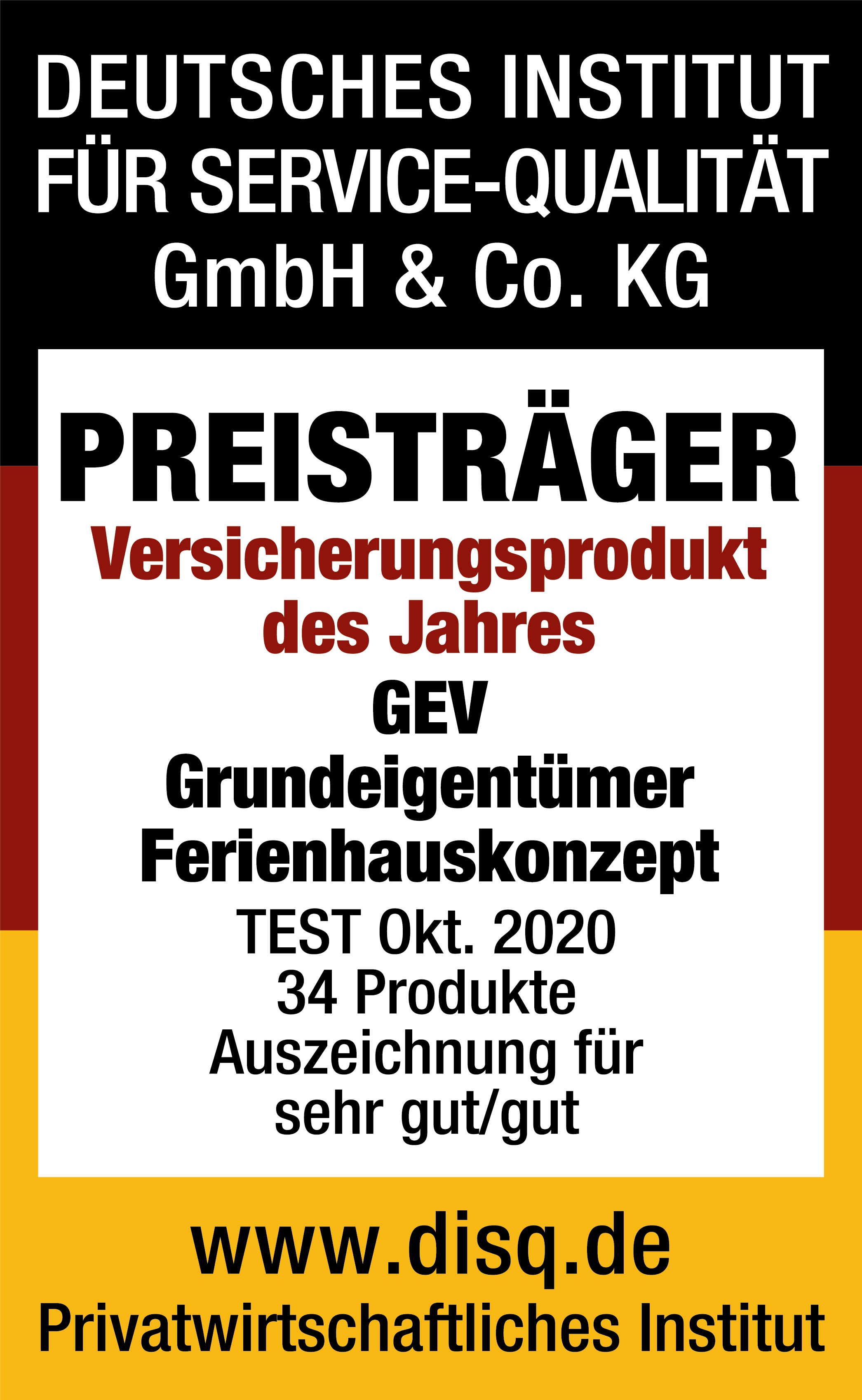 Auszeichnungen - Siegel von Deutsches Institut für Service Qualität GmbH & Co. KG