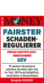 Auszeichnungen - Siegel von Focus Money - Privat Haftpflichtversicherung 2023